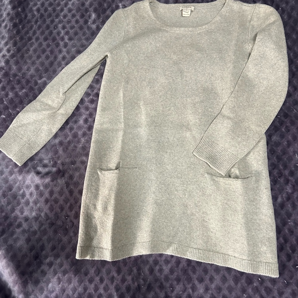 J. Crew Heather Gray Knit Sweater